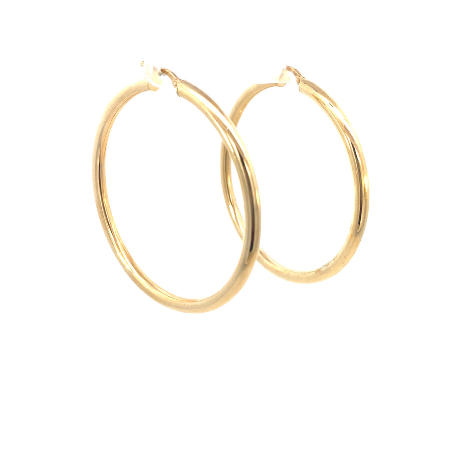 14K Gold Big Bold Hoops Earrings