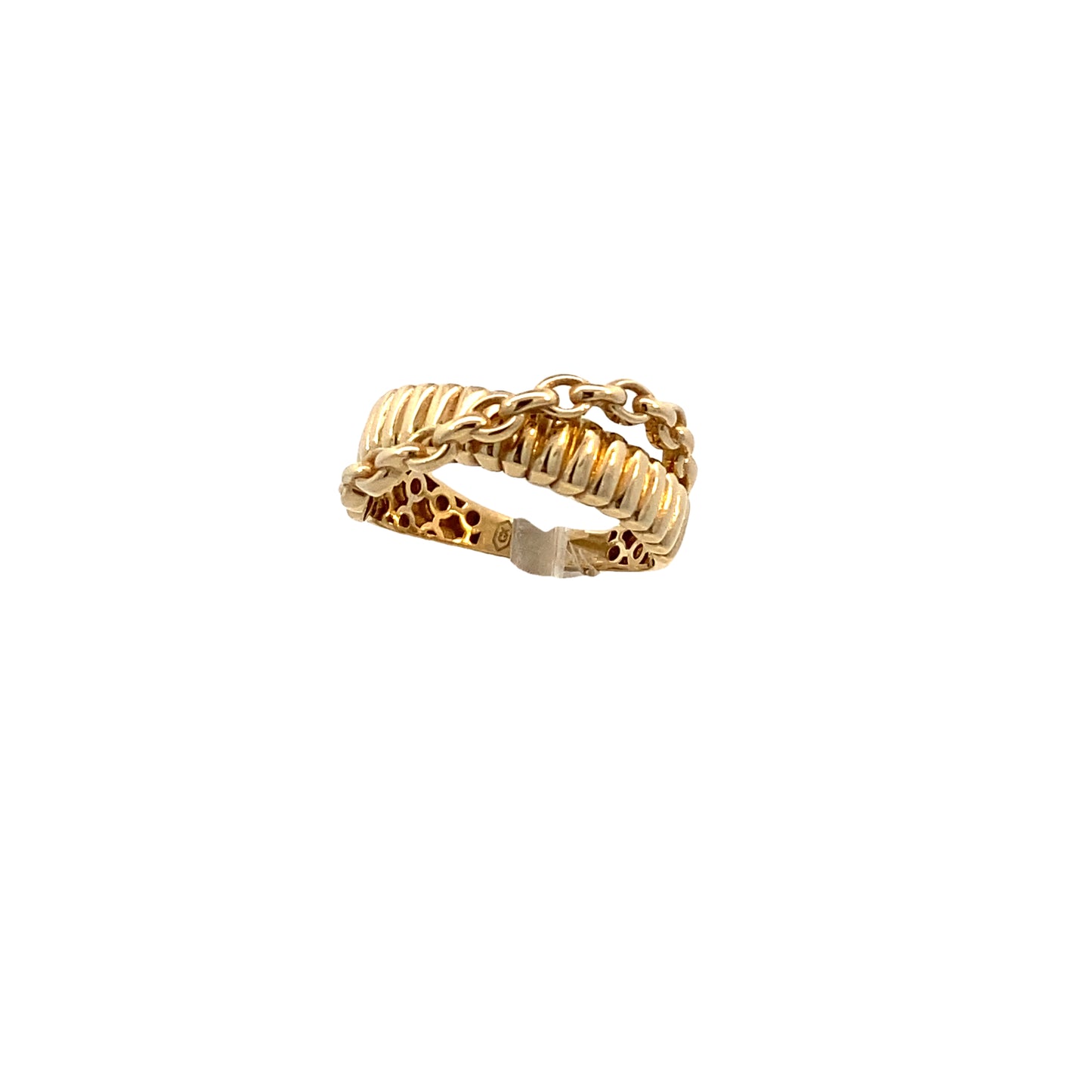 14K Gold Rolo Rope Link On Top Ring | Luby Gold Collection | Luby 