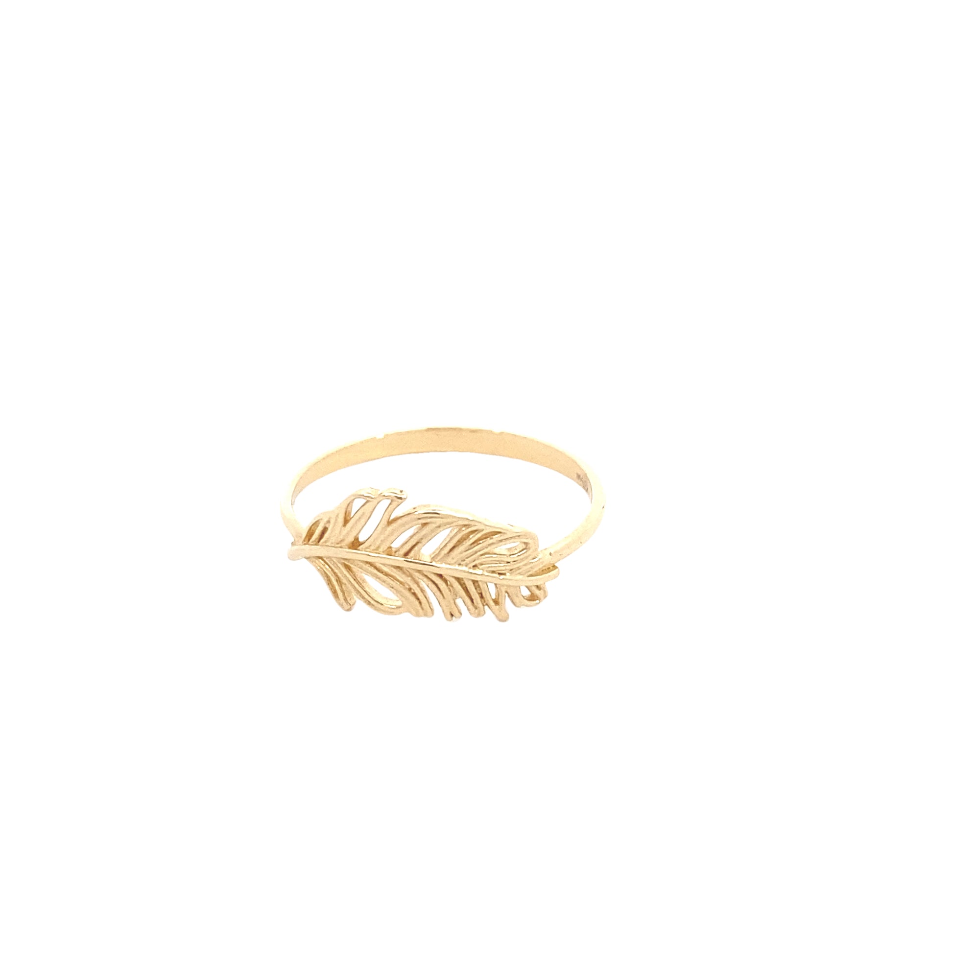 14K Gold Feather  Ring | Luby Gold Collection | Luby 