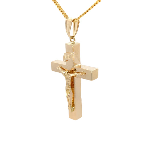 14K Gold Cross Pendant with Image | Luby Gold Collection | Luby 