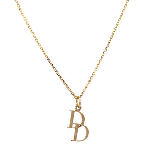 14K Gold Double DD Custom Charm | Luby Gold Collection | Luby 