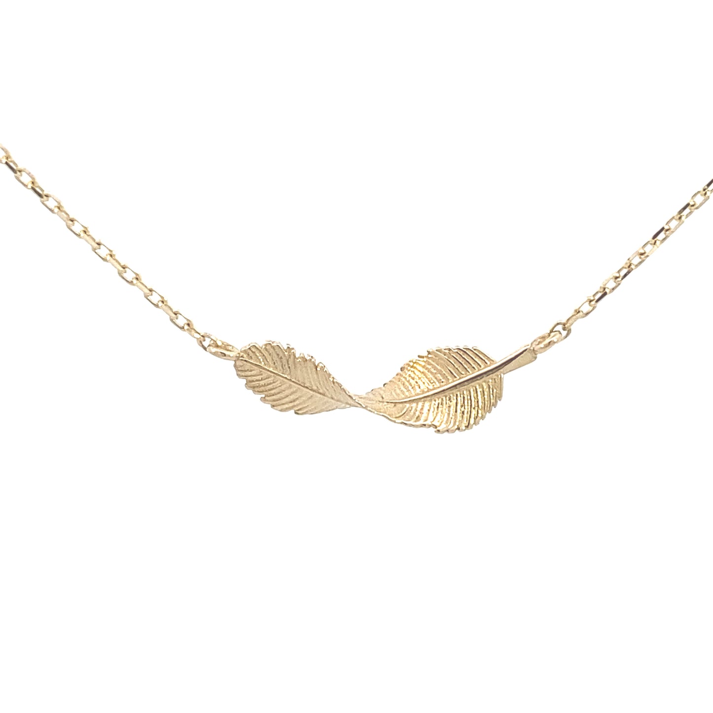 14K Gold Feather Necklace | Luby Gold Collection | Luby 