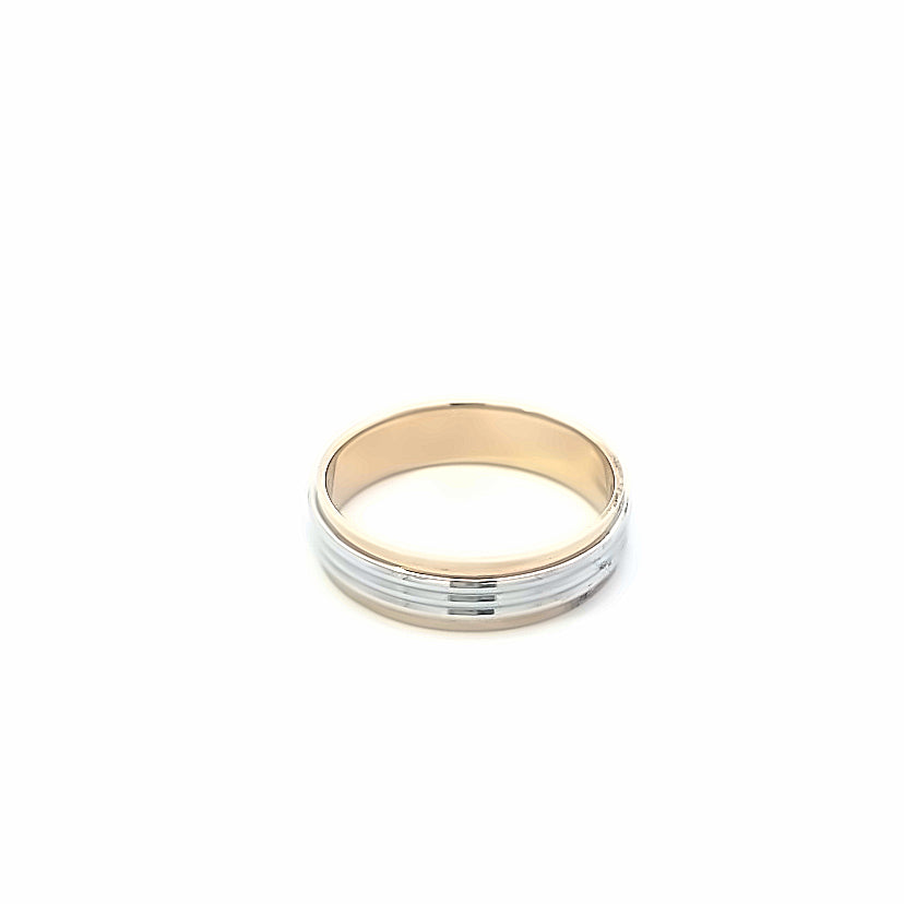 14K Gold Wedding Band Two-Tones | Luby Gold Collection | Luby 