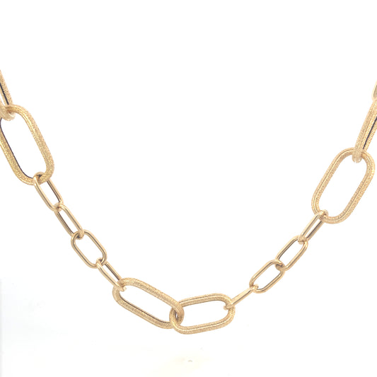 14K Gold Shiny Oval Link Chain | Luby Gold Collection | Luby 