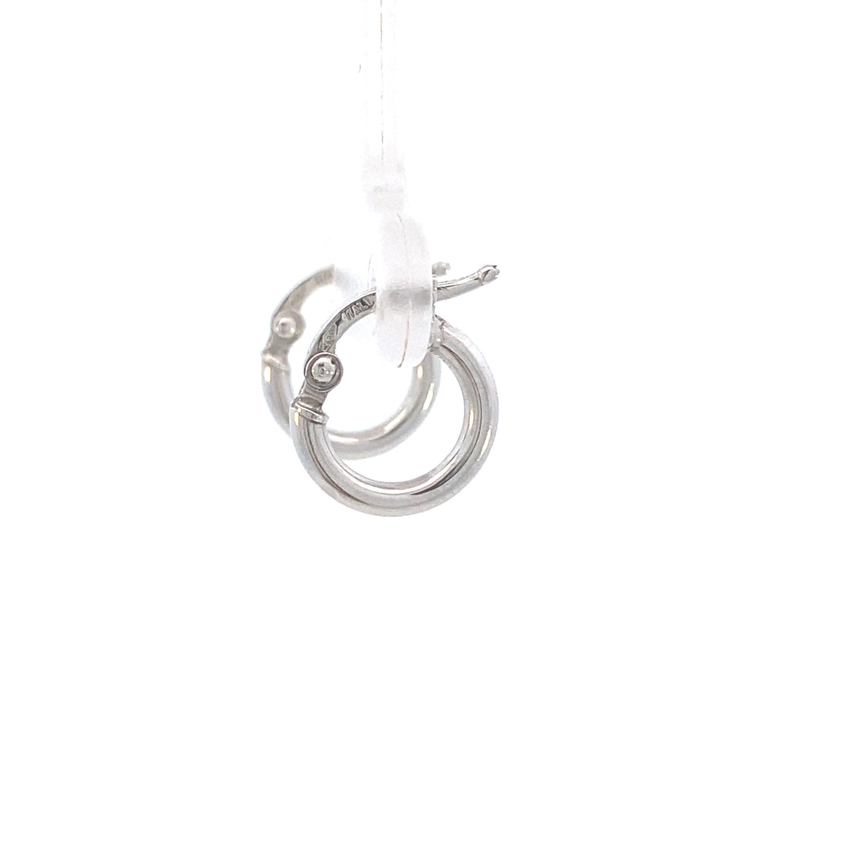 14K White Gold Small Hoops | Luby Gold Collection | Luby 