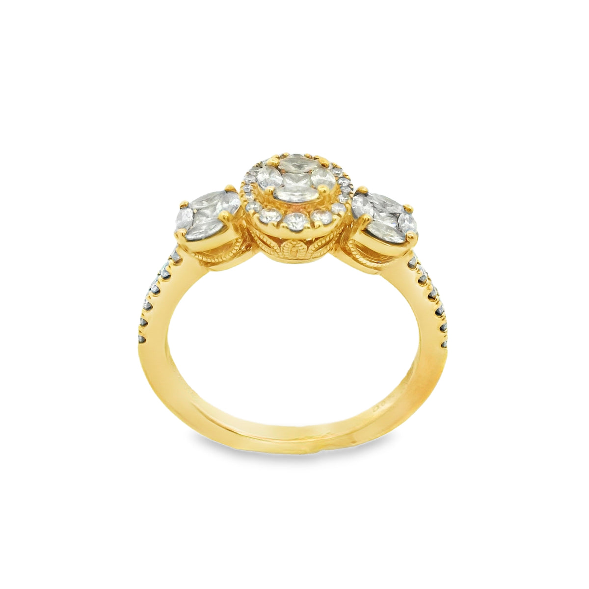Zeghani Gold Center Oval Engagement Ring | Zeghani | Luby 