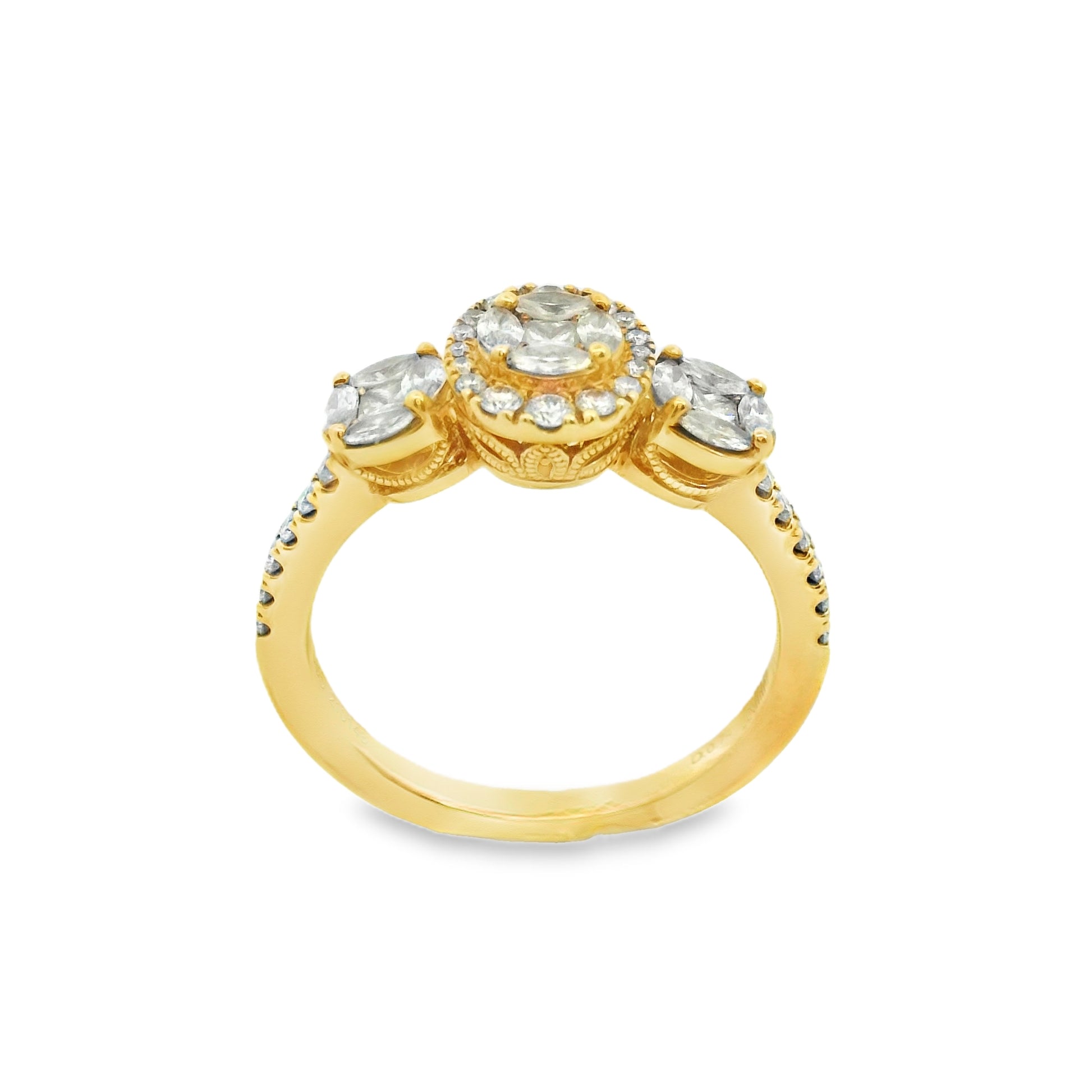 Zeghani Gold Center Oval Engagement Ring | Zeghani | Luby 