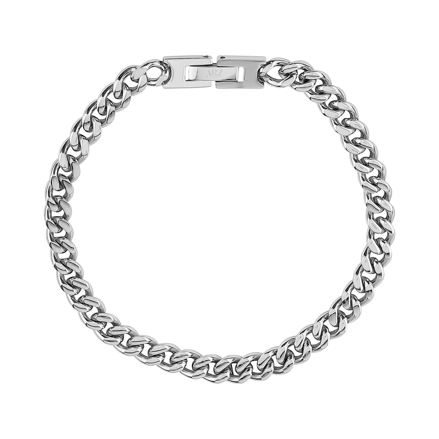 A.R.Z 6mm Gold Steel Curb Link Bracelet | ARZ Steel | Luby 