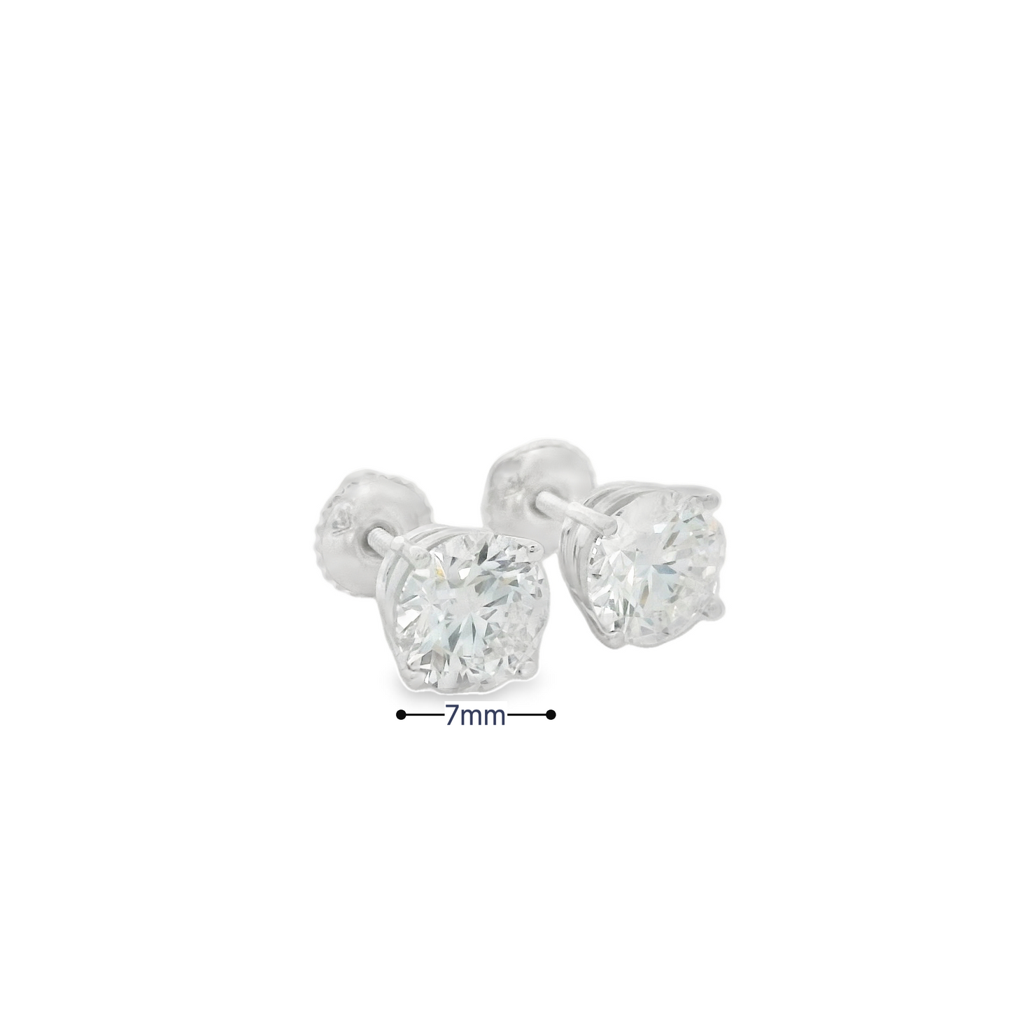 Smiling Rocks 14K Gold Diamonds Stud 2D 3.00CT/2