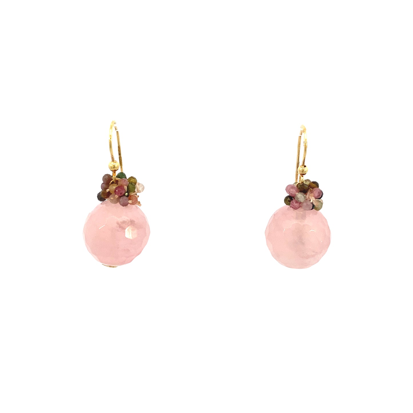18K Gold Rose Quartz Earring | Rajola Italy | Luby 