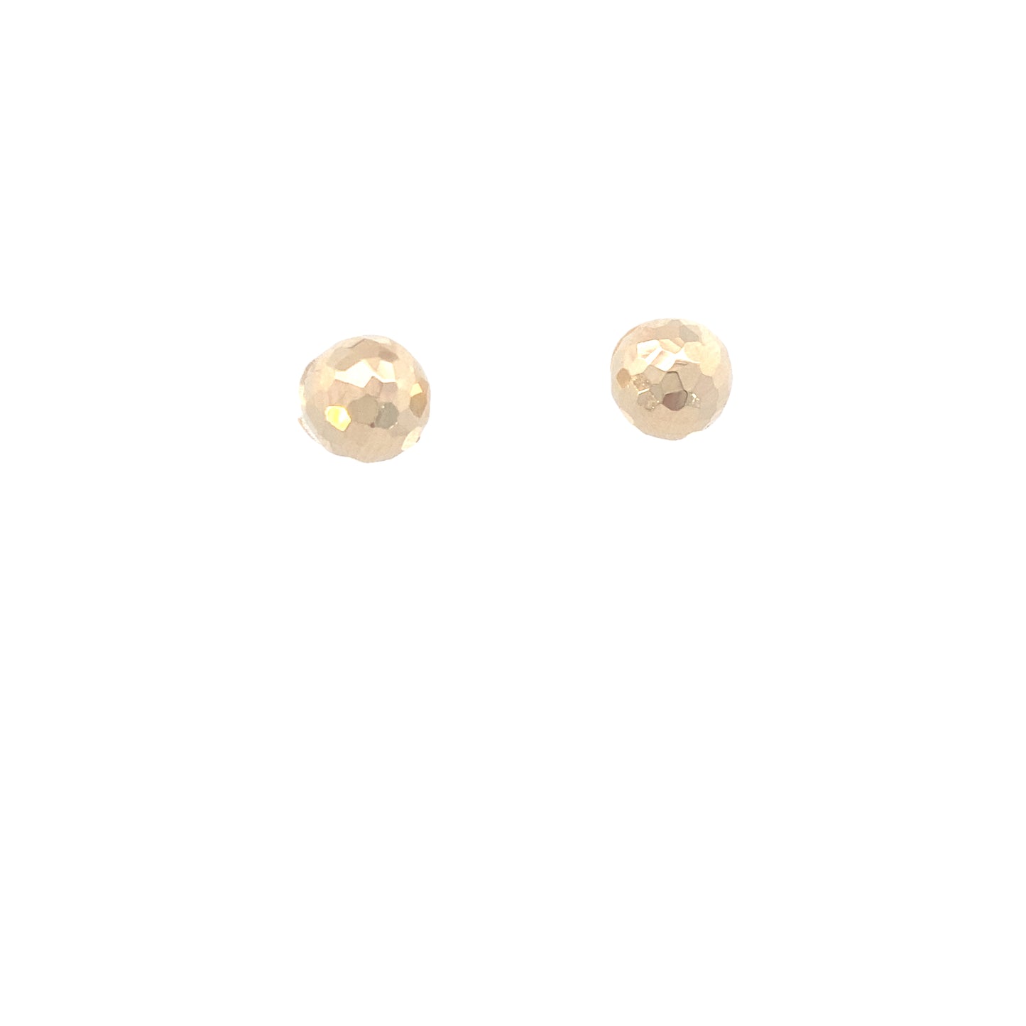 14K Gold Faceted Balls Stud Earrings | Luby Gold Collection | Luby 