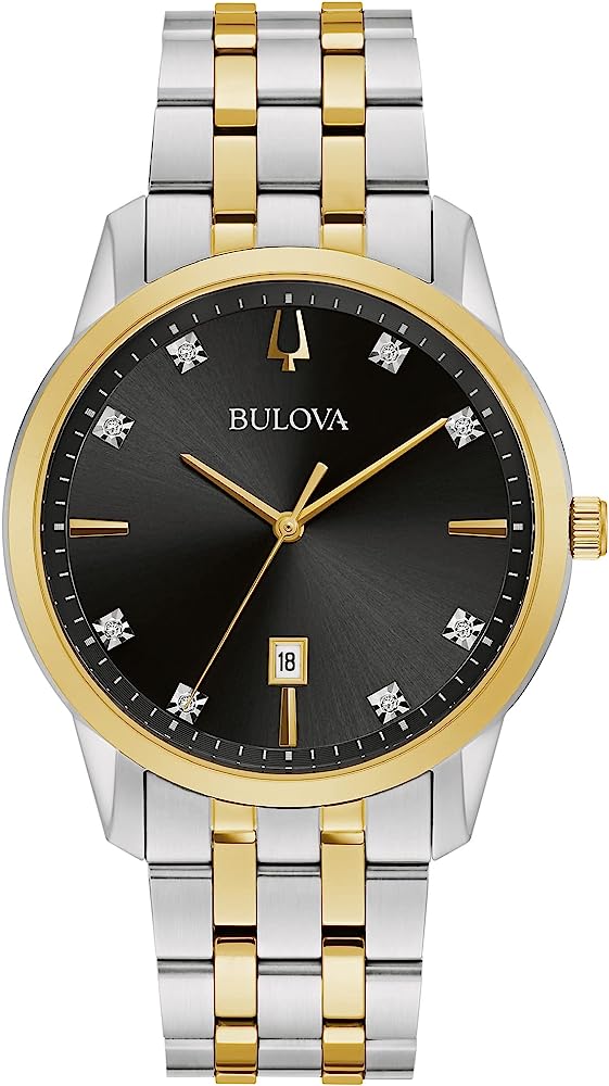 Sutton Classic Two Tone with 8 Diamonds Bulova | Bulova | Luby 