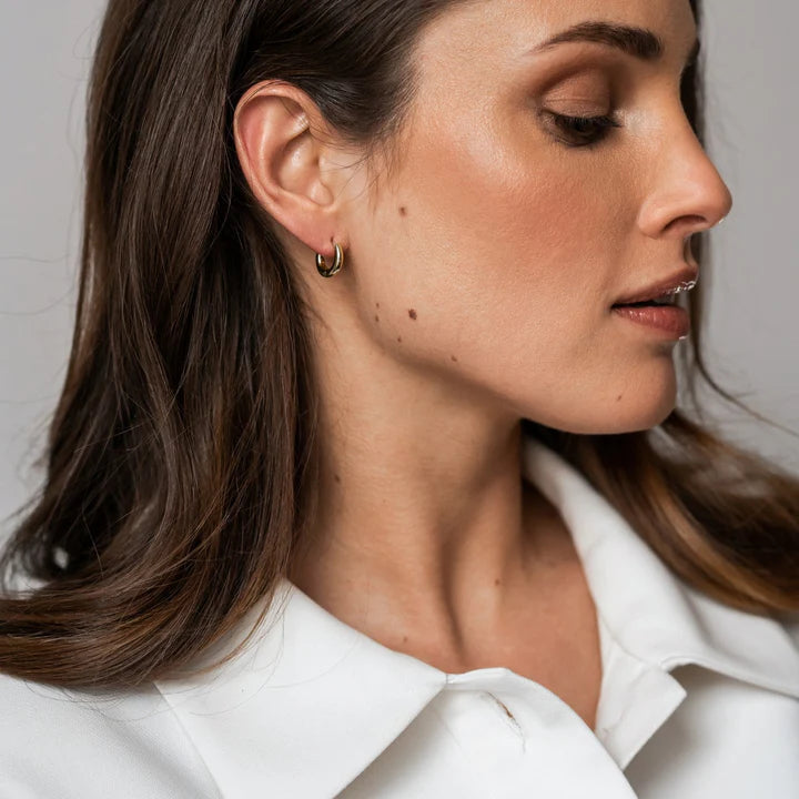 Classic Small Hoops Gold 14mm Ti Sento