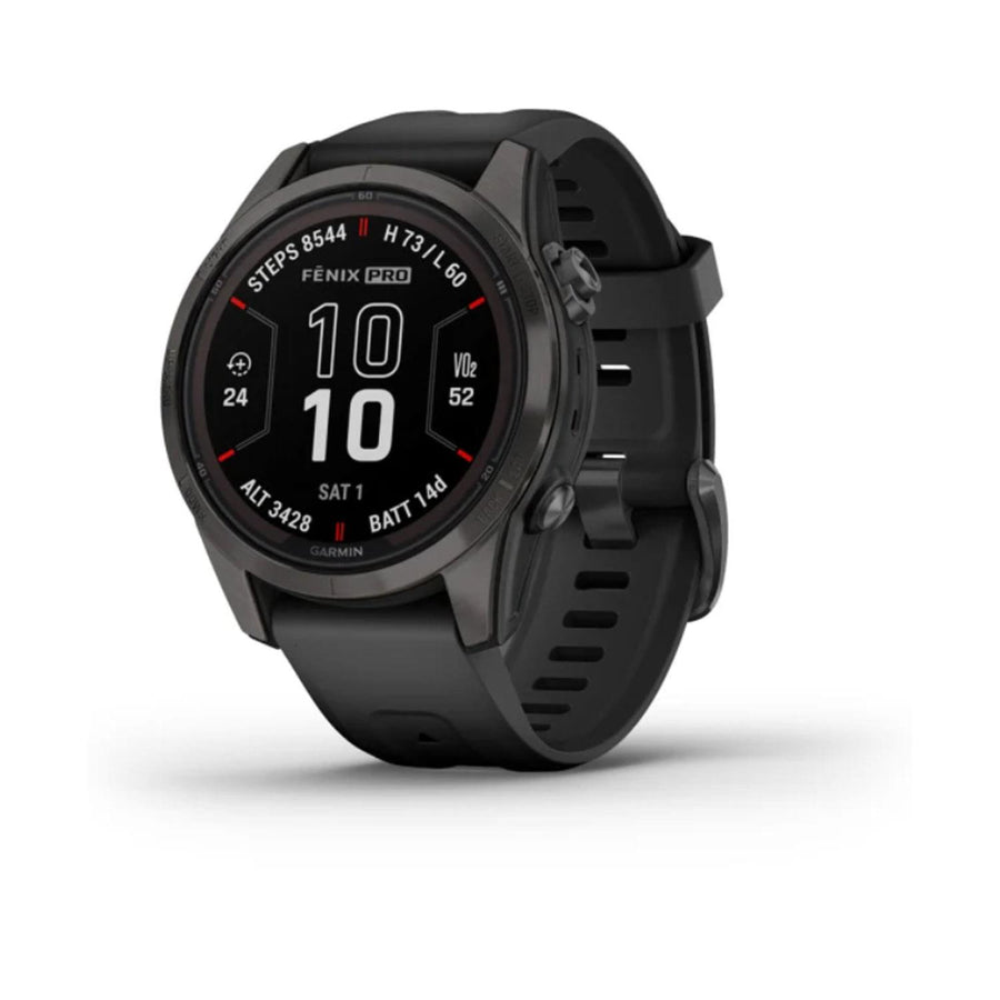 fēnix® 7S Pro – Sapphire Solar Edition Carbon Gray DLC Titanium with Black Band