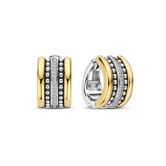 Gold Structure Hoops | Ti Sento Milano | Luby 