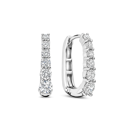 Oval Zirconia Hoops
