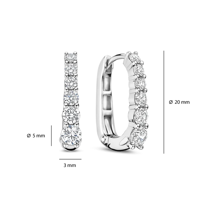 Oval Zirconia Hoops
