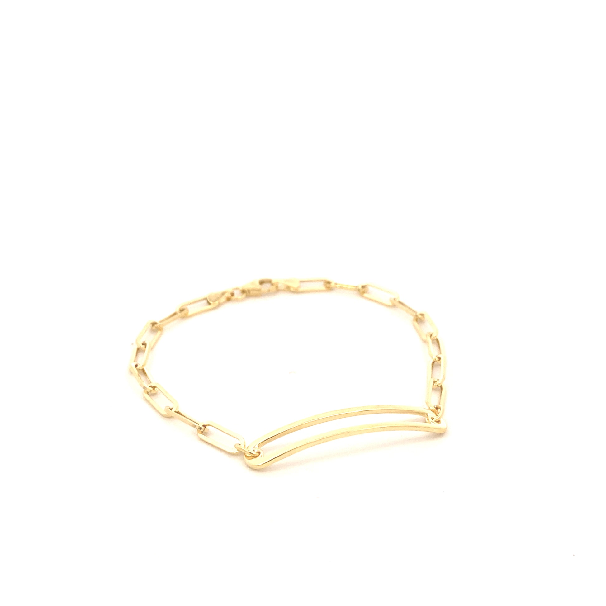 14K Gold Big Paperclip Bracelet | Luby Gold Collection | Luby 