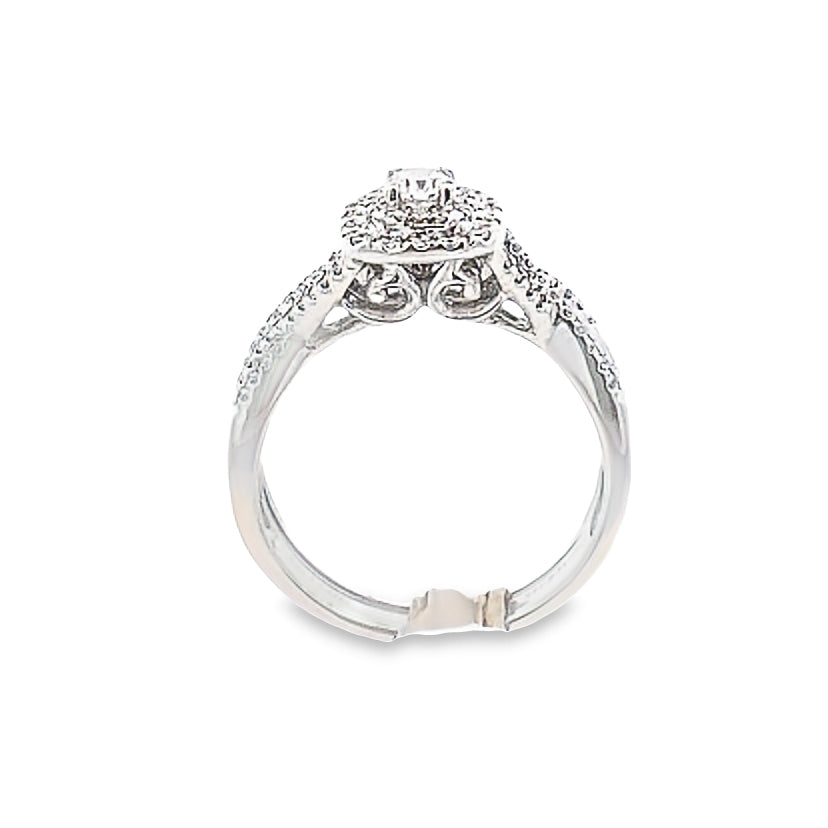 14K White Gold Diamond Bridal Ring 0.50ct | Luby Diamond Collection | Luby 
