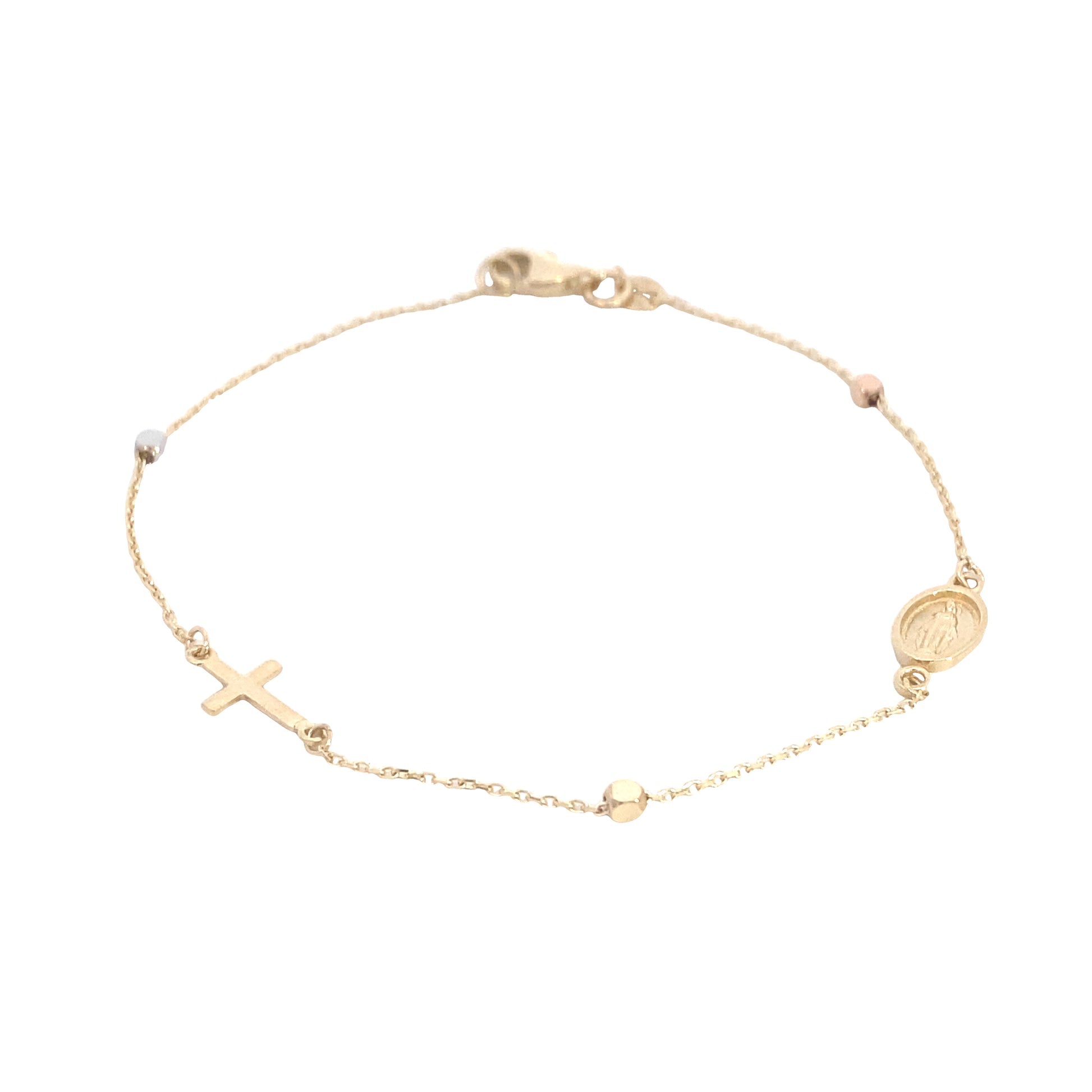 14K Gold 3/C Rosary Bracelet | Luby Gold Collection | Luby 