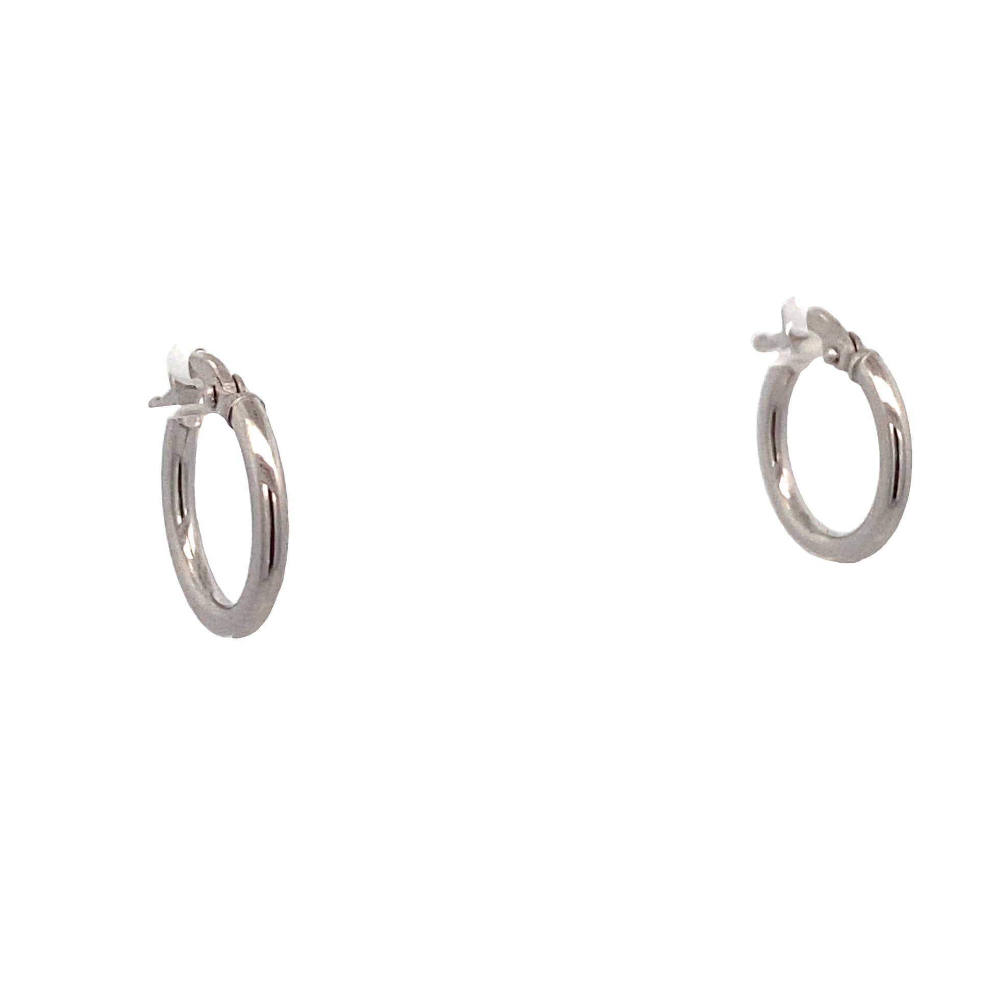 14K White Gold Hoops Earrings | Luby Gold Collection | Luby 