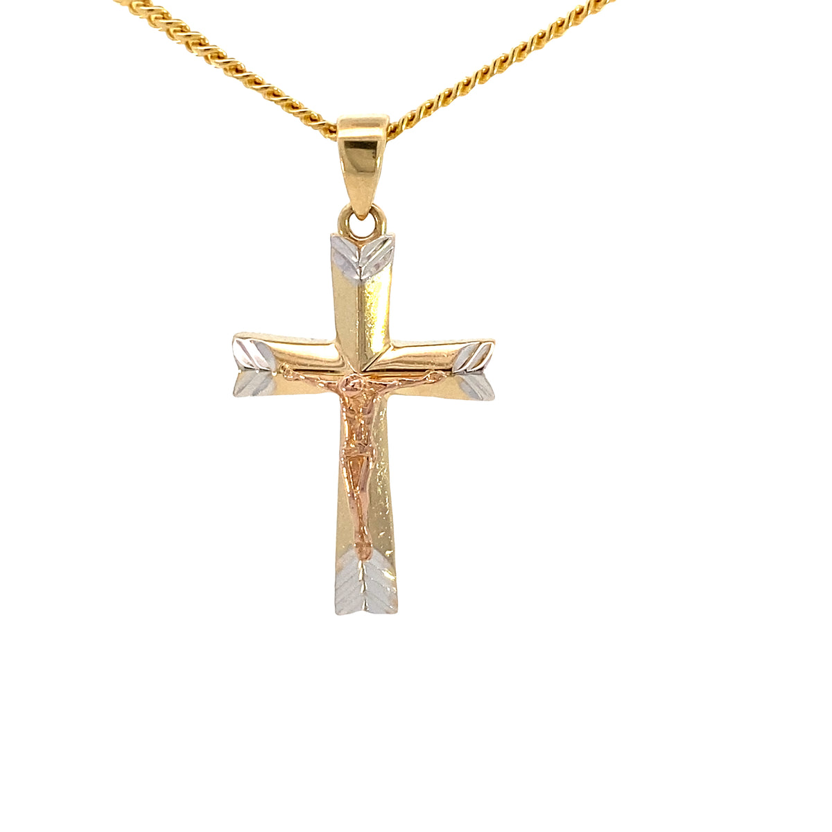14K Gold Cross Pendant 3/c | Luby Gold Collection | Luby 
