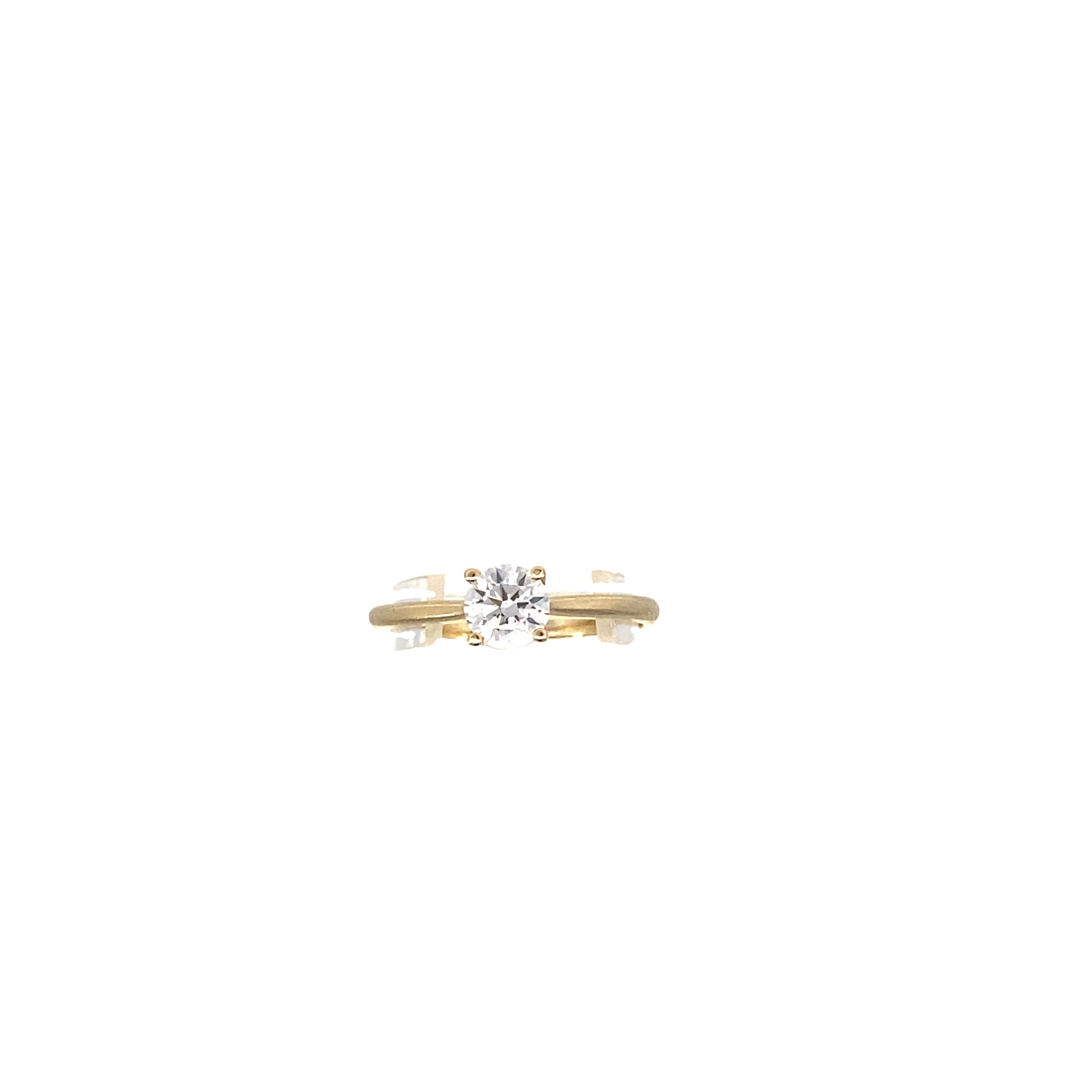 14K Gold Solitaire Four Prone Ring | Luby Gold Collection | Luby 