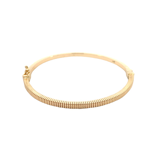 14K Gold Double Face Bangle | Luby Gold Collection | Luby 