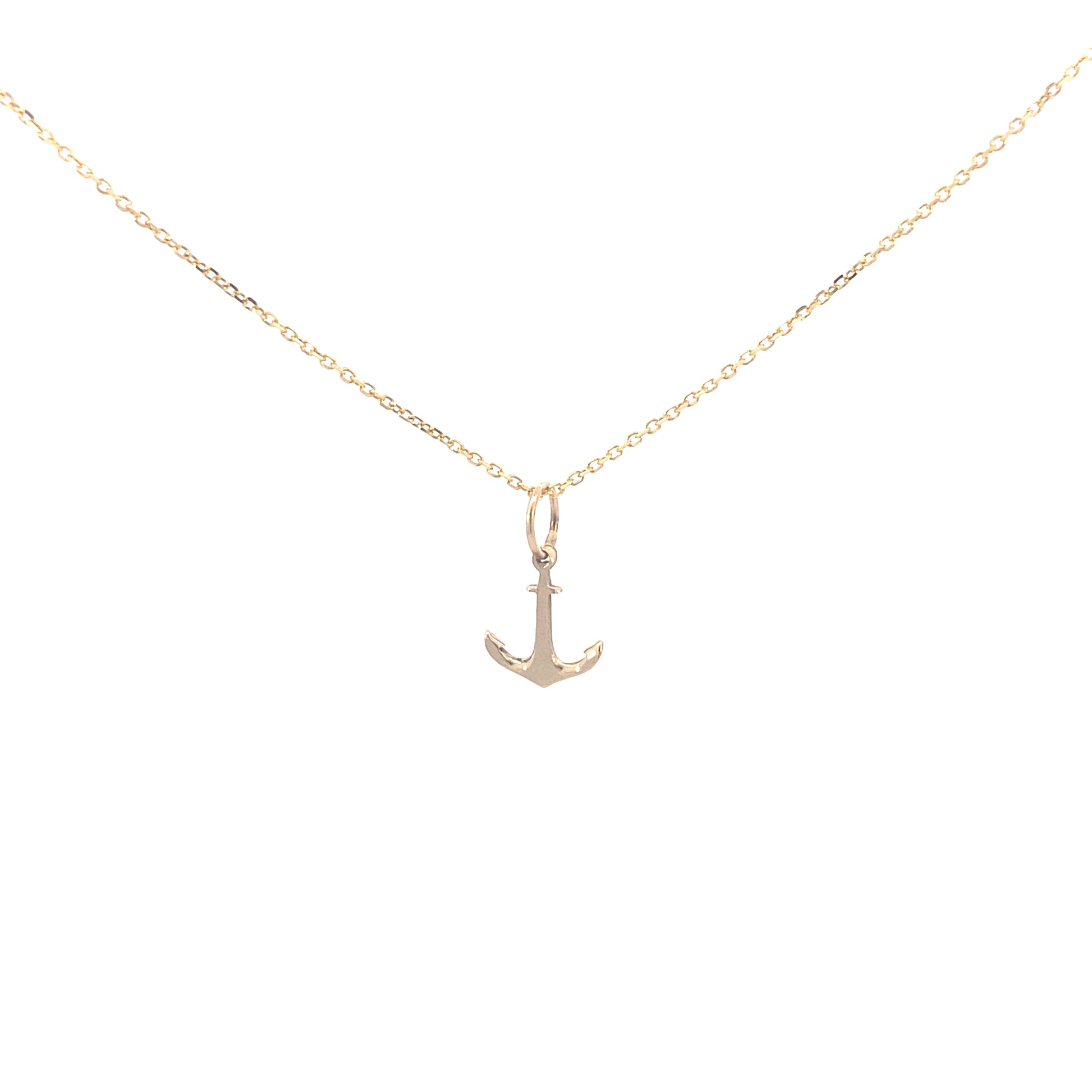 14K Gold Custom Small Anchor Pendant | Luby Gold Collection | Luby 