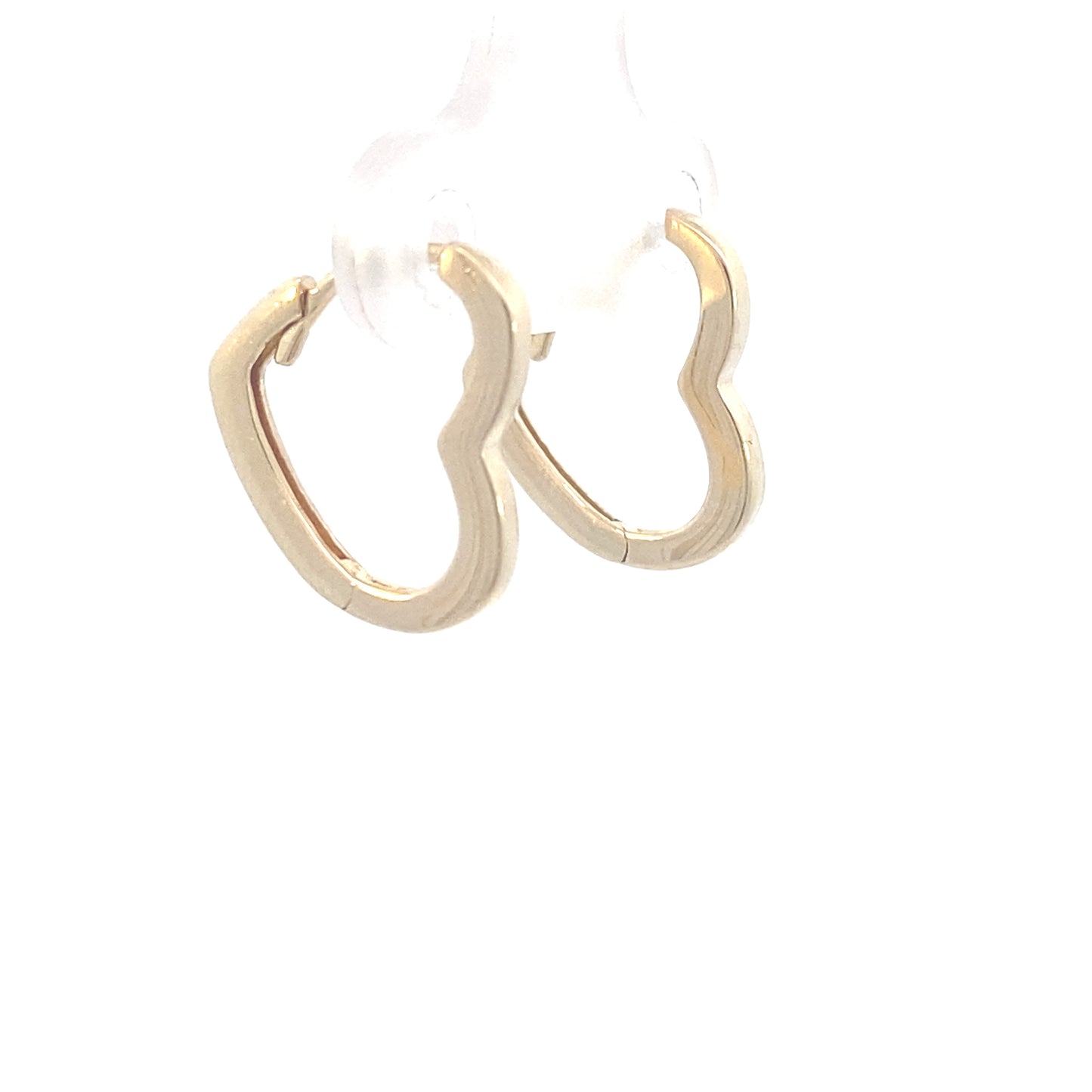 14K Gold Heart Shape Hoops | Luby Gold Collection | Luby 