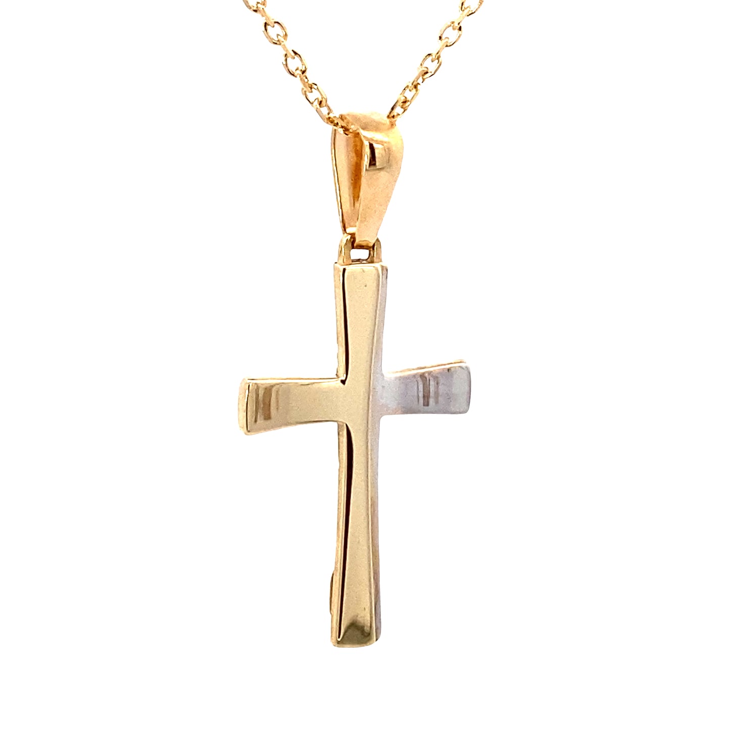 14K Gold 2T Cross Pendant | Luby Gold Collection | Luby 