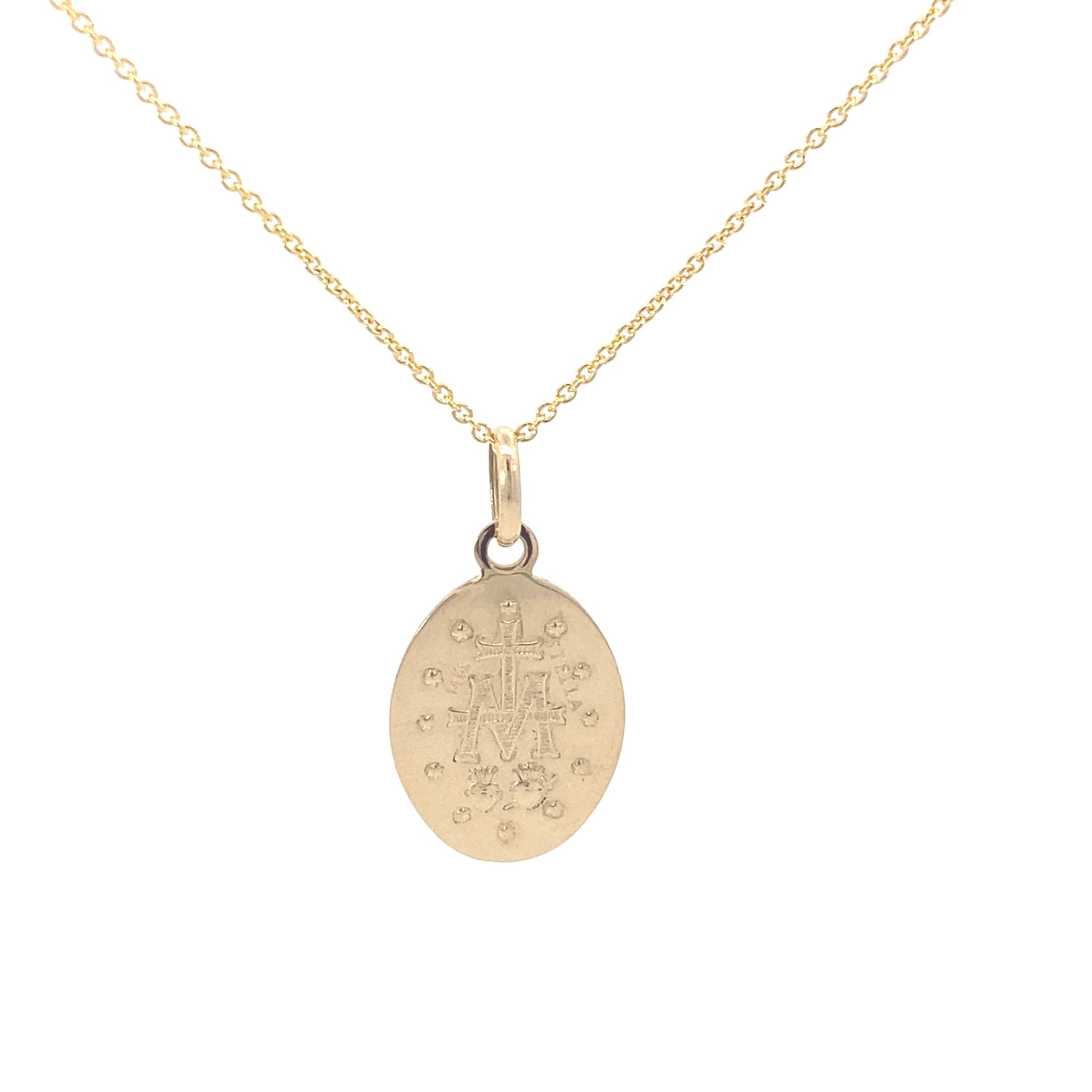 14K Gold Pendant Miraculous Virgin | Luby Gold Collection | Luby 