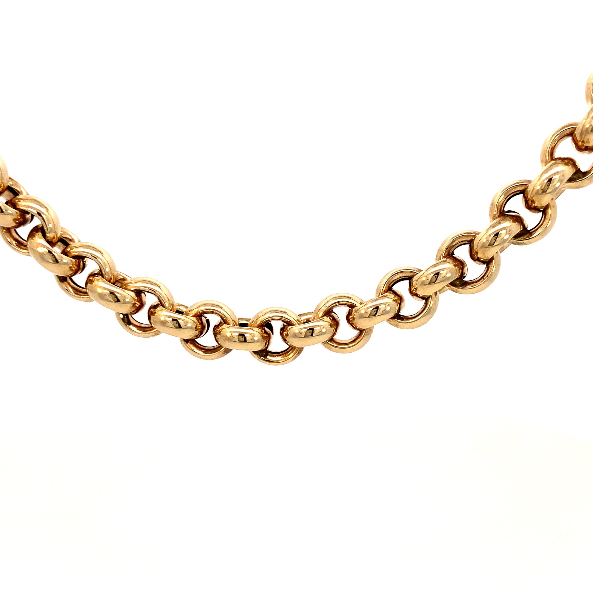 14k Gold Puff Rolo Chain | Luby Gold Collection | Luby 