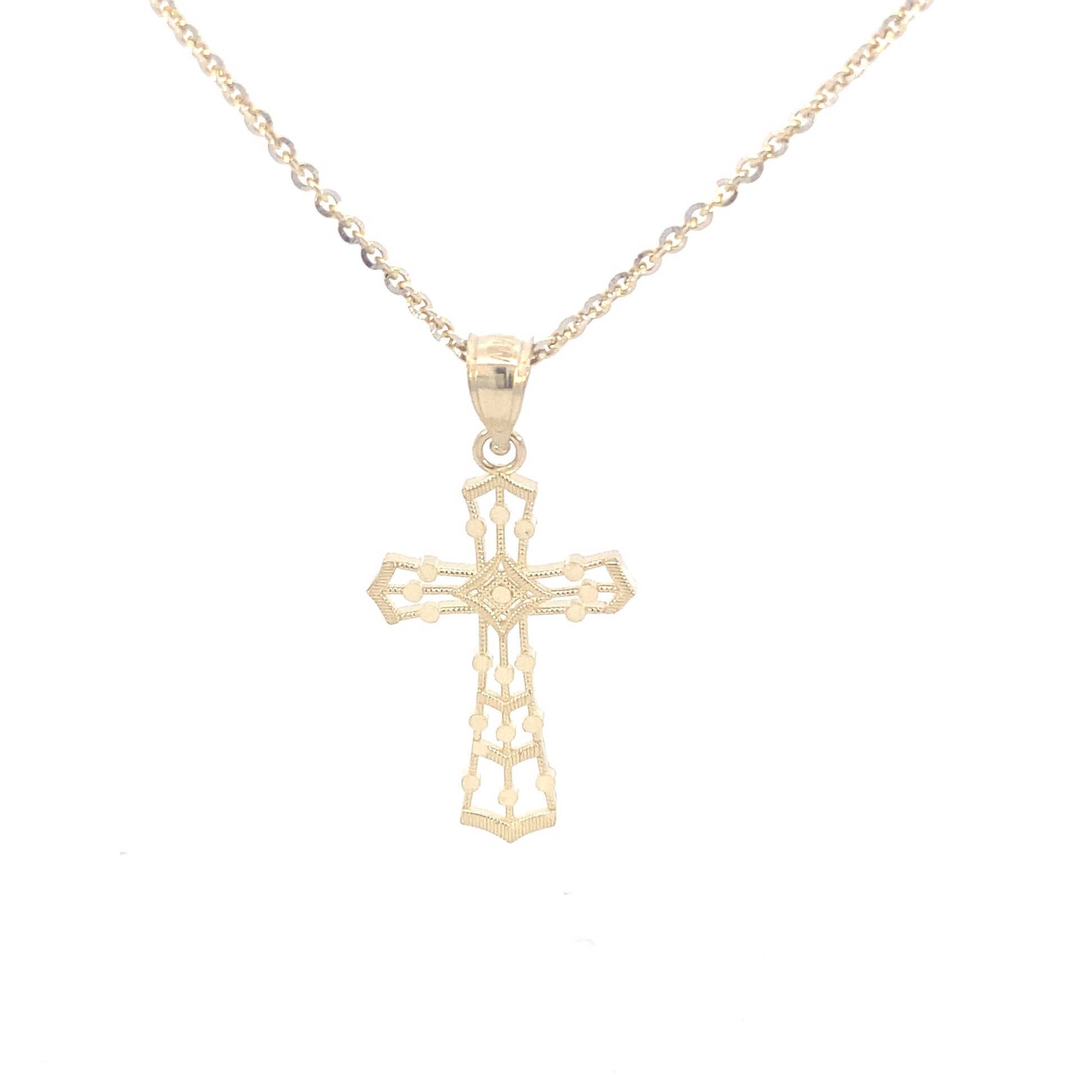 14K Gold Fancy Cross Pendant | Luby Gold Collection | Luby 