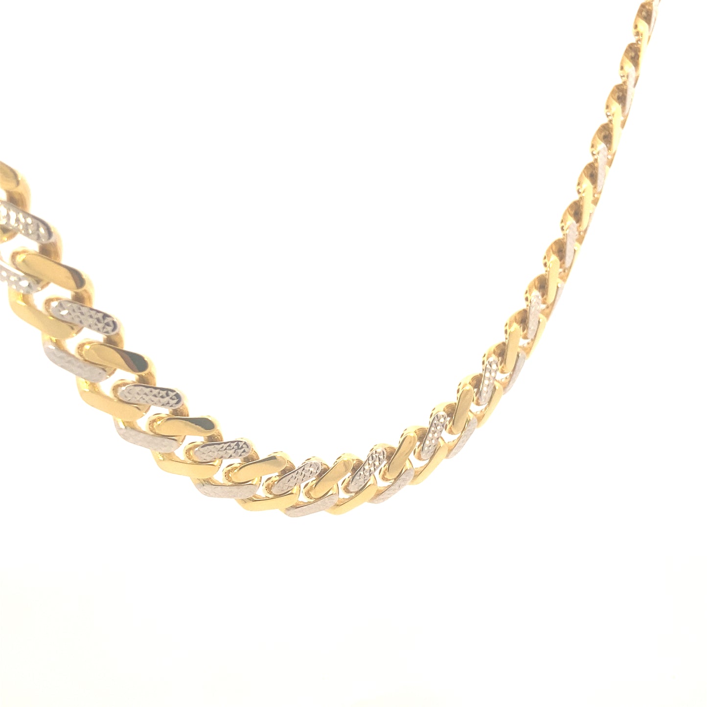 14K Gold Miami Cuban Pave Neck Box Clasp | Luby Gold Collection | Luby 