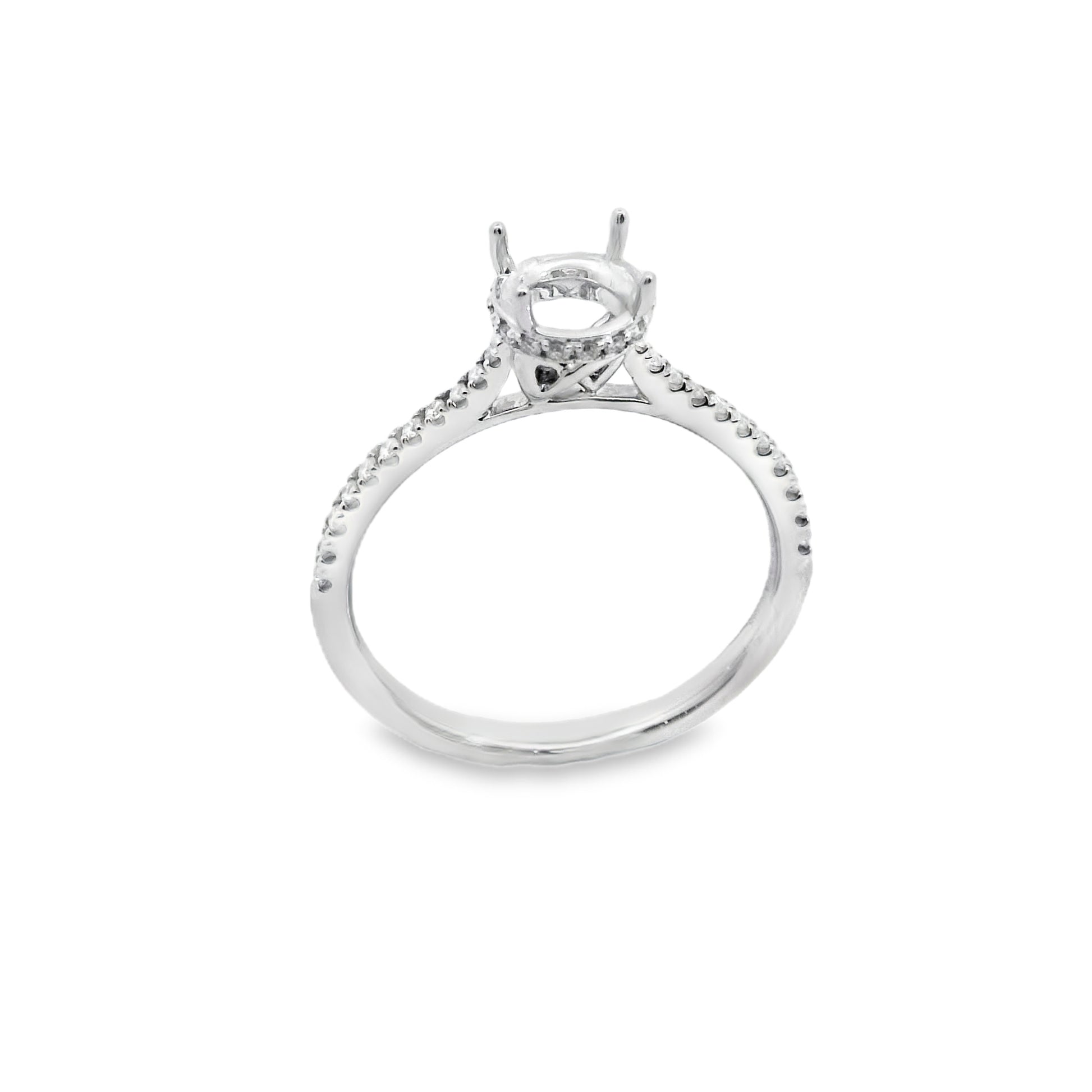 Zeghani 14k Diamond Under Halo Engagement Ring | Zeghani | Luby 