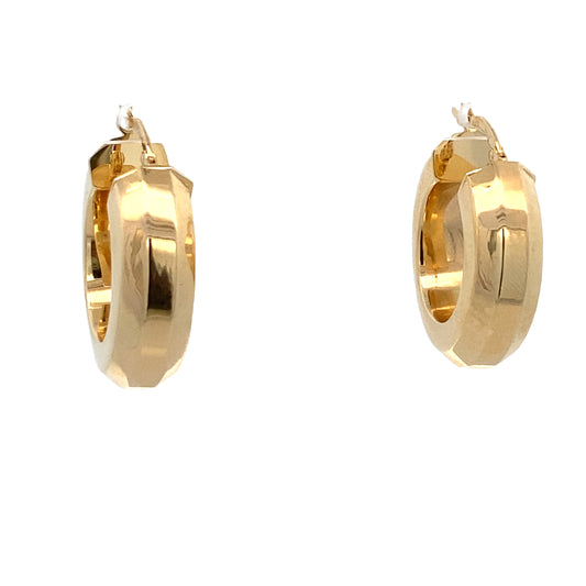 14K Gold Five Side Hoops Earrings | Luby Gold Collection | Luby 