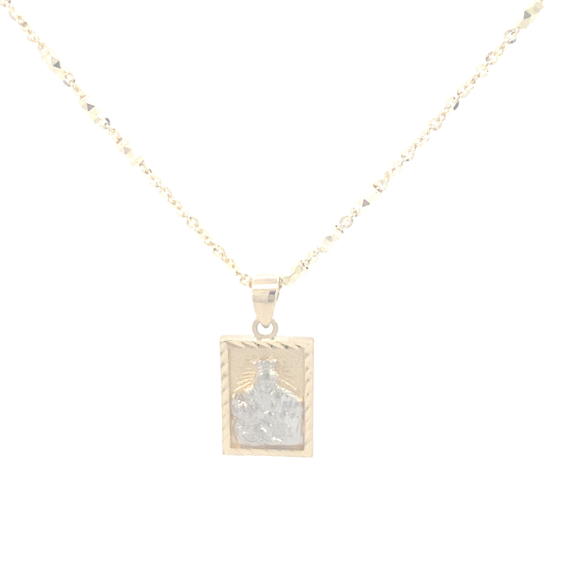 14K Gold Jesus Two Tone Pendant | Luby Gold Collection | Luby 