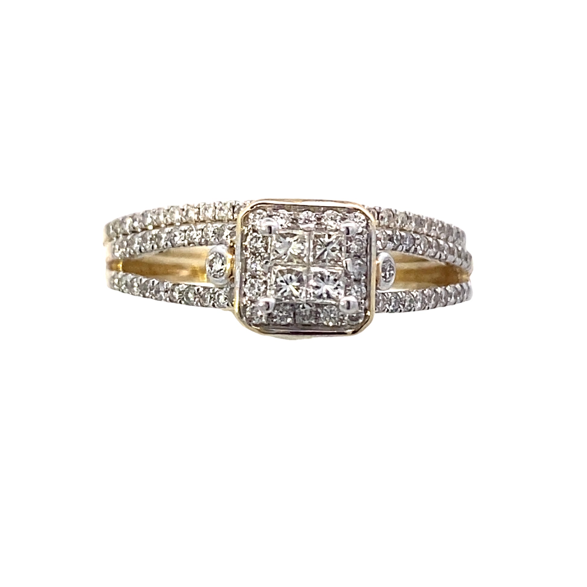 14K Gold Diamond Bridal Ring 0.46ct | Luby Diamond Collection | Luby 