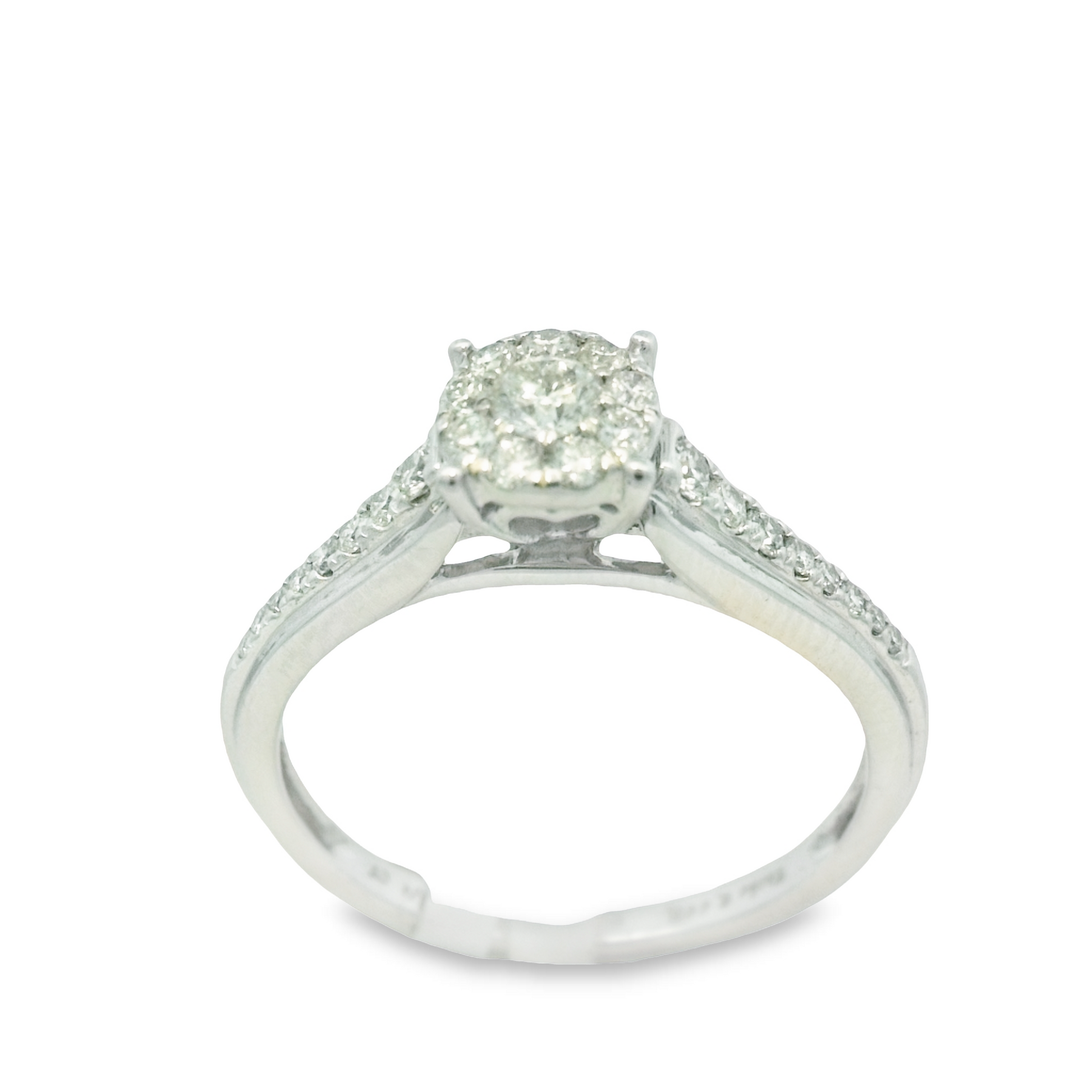 14K White Gold Diamond Bridal Ring 0.37CT | Luby Diamond Collection | Luby 