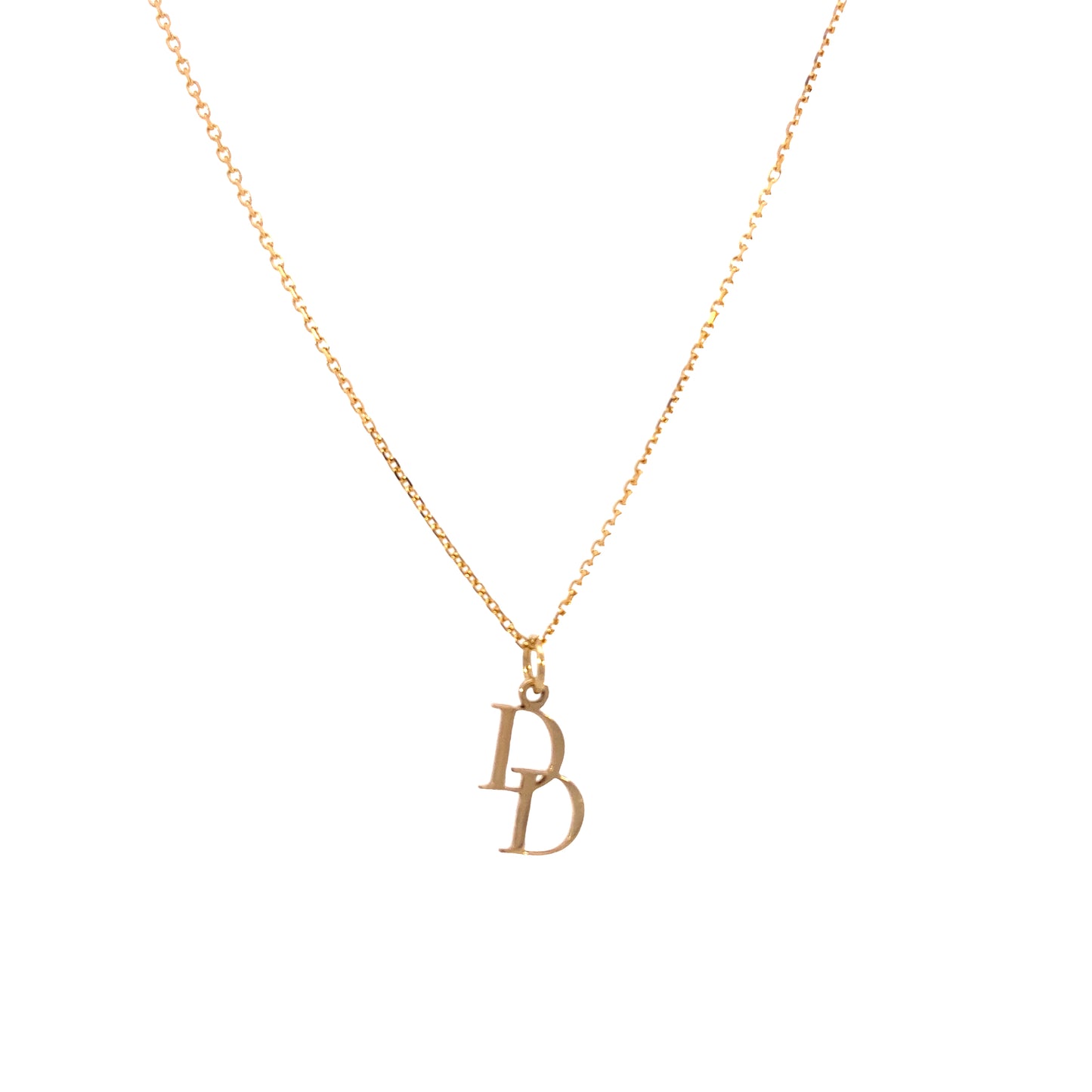 14K Gold Double DD Custom Charm | Luby Gold Collection | Luby 