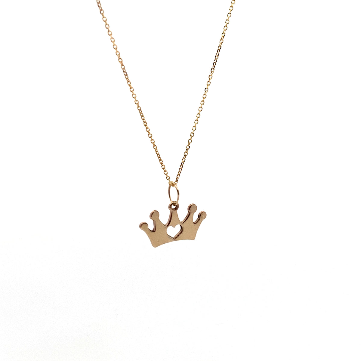 14K Gold Custom Crown with Heart Shape Pendant | Luby Gold Collection | Luby 
