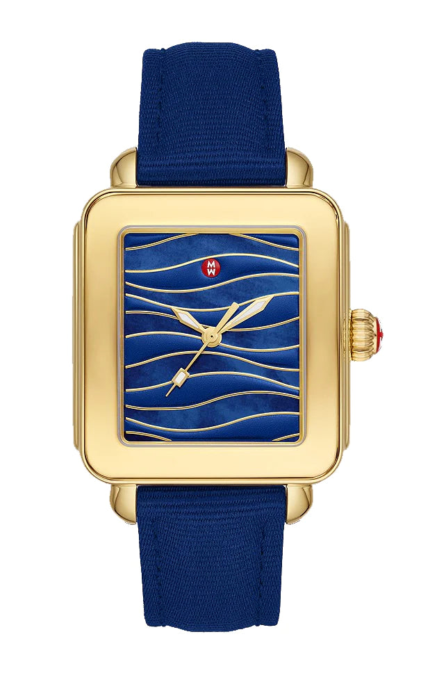 Deco Sport Gold-Tone Midnight #tide ocean material | Michele | Luby 