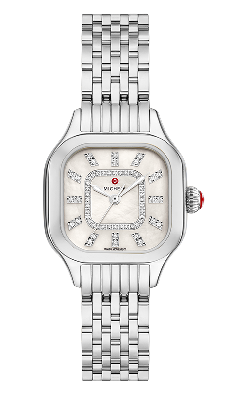 Meggie Stainless Steel Diamond Dial Watch