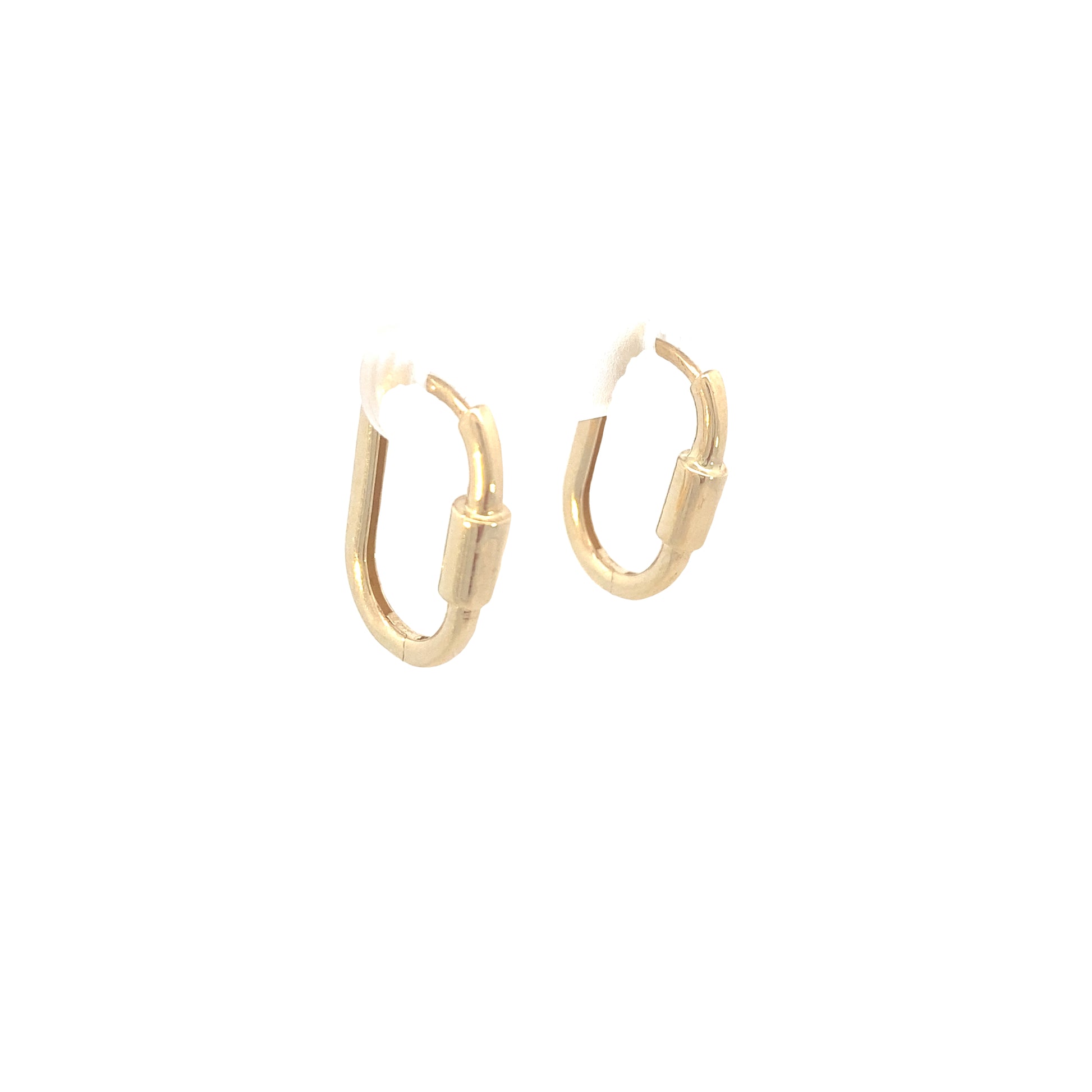 14K Gold Link Hoops Earrings | Luby Gold Collection | Luby 