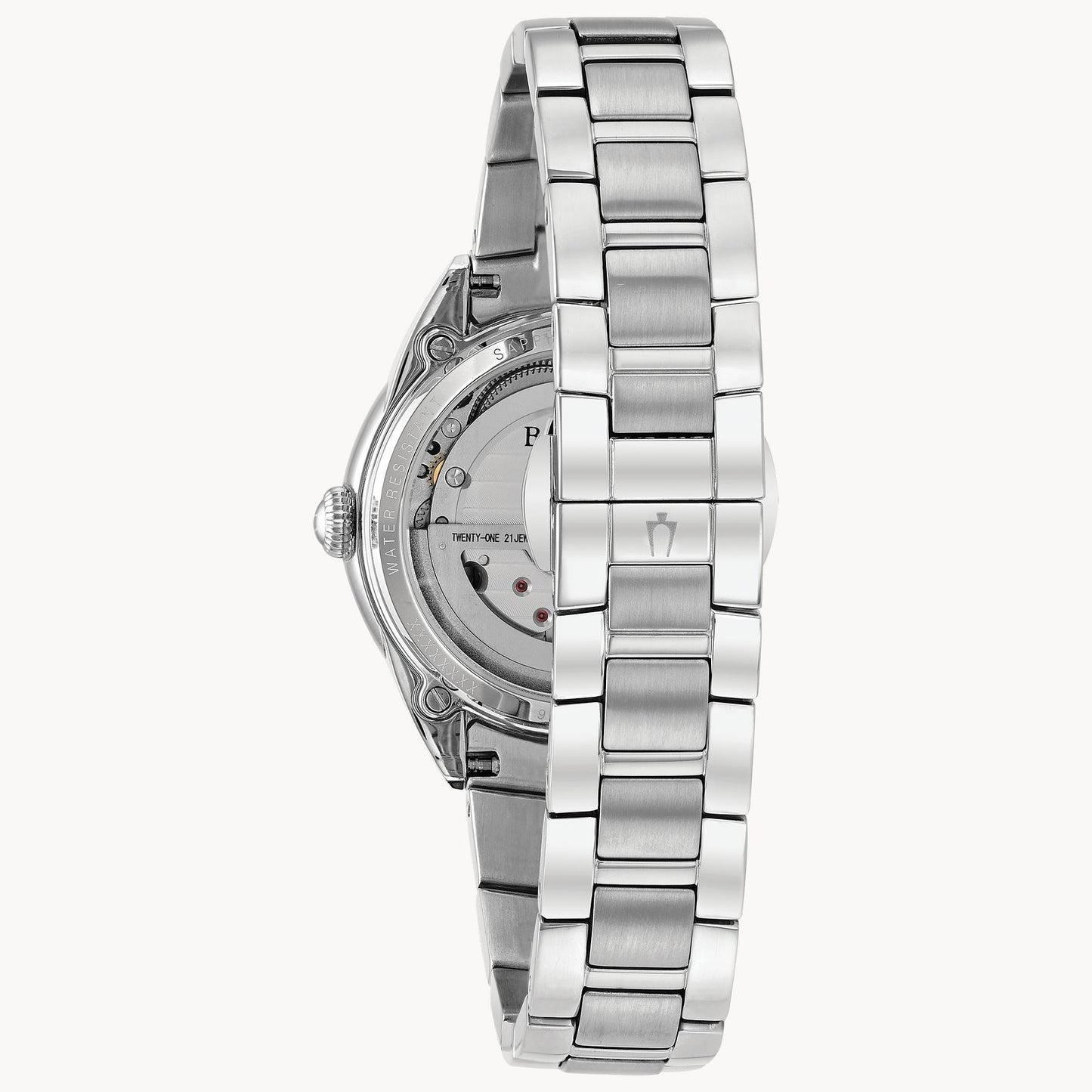 Womens Diamond Stainless Steel Automatic  Classic Watch