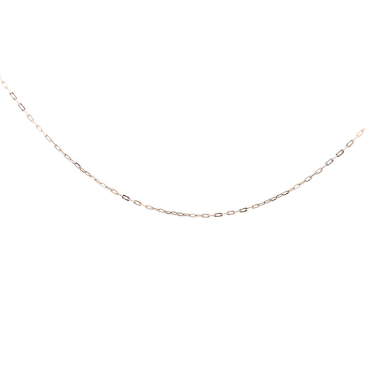 14K White Gold Paper Clip Chain | Luby Mayaguez Mall | Luby 