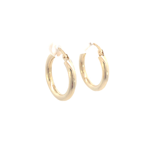 14K Gold Small Bold Hoops | Luby Gold Collection | Luby 