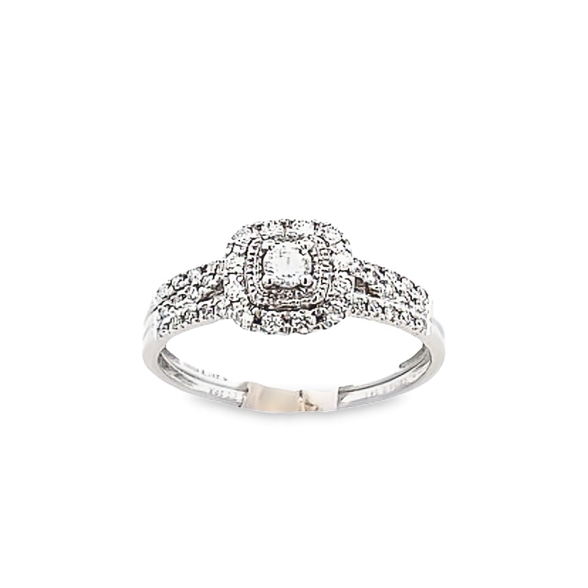 14K White Gold Diamond Bridal Ring 0.33ct | Luby Diamond Collection | Luby 