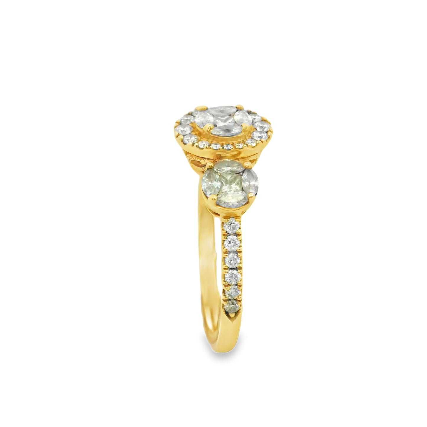 Zeghani Gold Center Oval Engagement Ring | Zeghani | Luby 